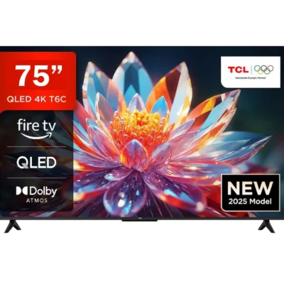TCL 75” Smart UHD 4K QLED Google TV 75T6C
